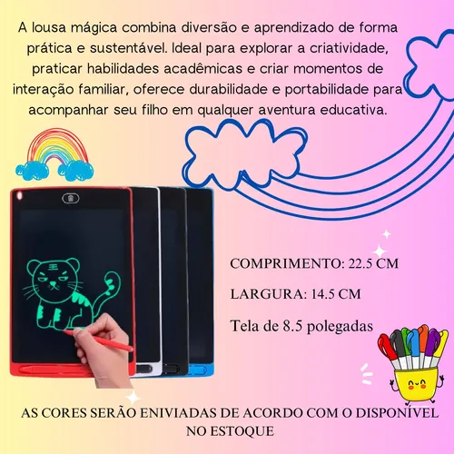 Kit 30 Lousas Mágica Tablet Brinquedo Para Criança Desenhar