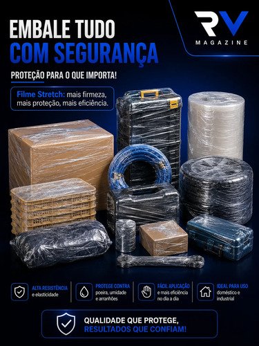 Kit 30 Rolos - Filme Stretch 100mm X 0,30 Mic
