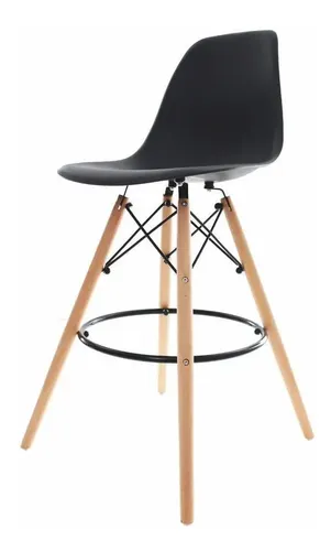 Kit 4 Banquetas Cozinha Altas Para Bancada Balcão Eames Wood