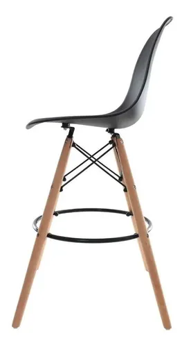 Kit 4 Banquetas Cozinha Altas Para Bancada Balcão Eames Wood