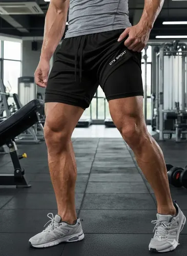 Kit 4 Bermudas 2 Em 1 Masculina Academia Corrida Treino Ctx