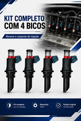 Kit 4 Bico Injetor Vw Gol Fox Voyage 1.0/1.6 Flex G4/g5 Orig