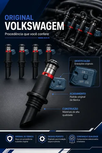 Kit 4 Bico Injetor Vw Gol Fox Voyage 1.0/1.6 Flex G4/g5 Orig