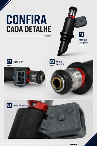 Kit 4 Bico Injetor Vw Gol Fox Voyage 1.0/1.6 Flex G4/g5 Orig