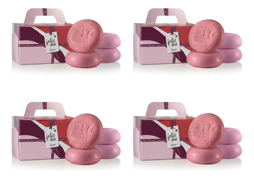 Kit 4 caixas com 4 unidades sabonetes prosperidade 90g 4 sac