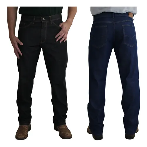 Kit 4 Calças Jeans Masculina Tradicional Reforçada Reta
