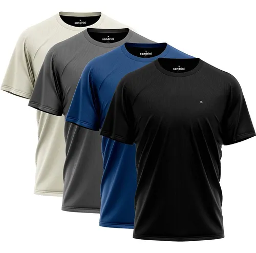 Kit 4 camiseta dry fit sandrini masculina academia caminhada