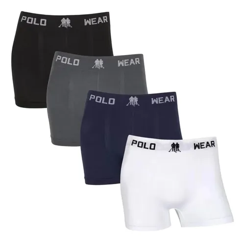 Kit 4 cueca boxer masculino polo wear sem costura original