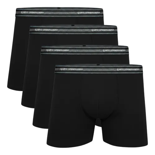 Kit 4 cueca lupo boxer masculina algodao cotton box original