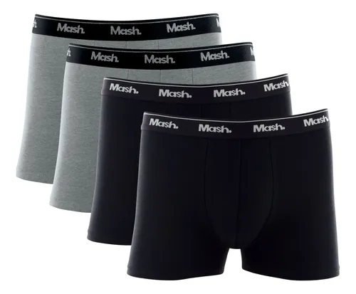 Kit 4 cueca mash boxer masculina box algodao macio original