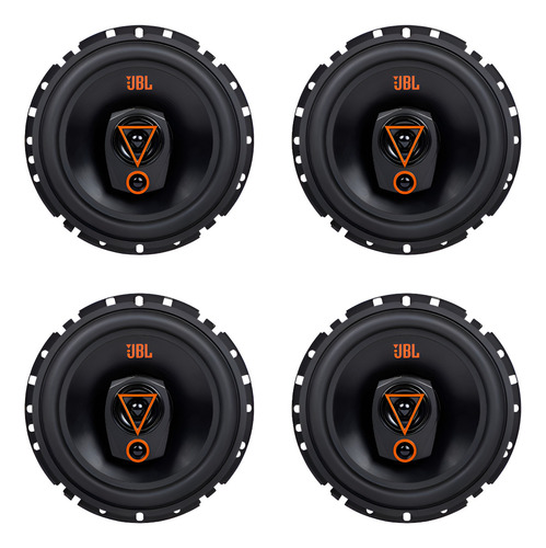 Kit 4 falantes 6 polegadas jbl 6trms80 triaxial 320w 4 ohms