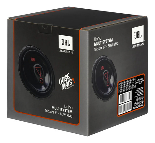 Kit 4 Falantes 6 Polegadas Jbl 6trms80 Triaxial 320w 4 Ohms Preto