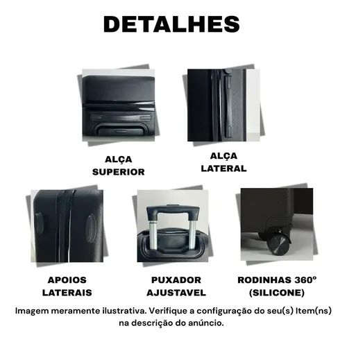 Kit 4 Malas / Frasqueiras De Viagem Bordo E Despacho M3