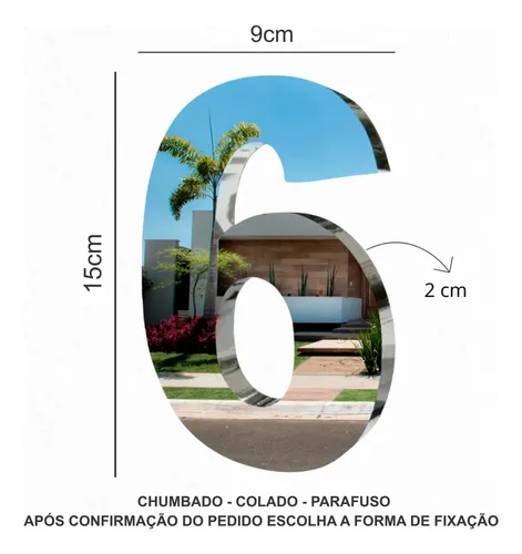 Kit 4 Números De 15cm Em Aço Inox Brilhante!