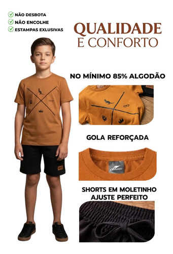 Kit 4 Peças 2 Conjuntos Roupa Infantil Menino Verão Sortido