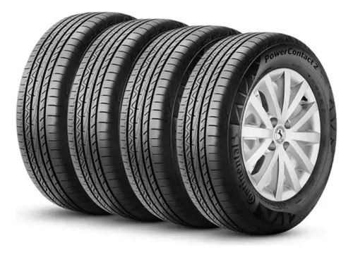 Kit 4 pneus 19555r15 continental powercontact 2 85h aro 15