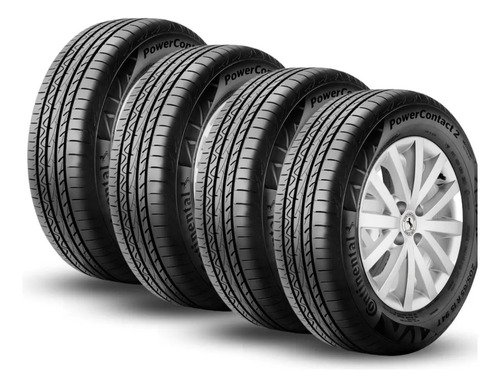 Kit 4 pneus 20555r16 continental powercontact 2 91v aro 16