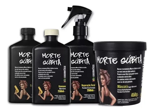 Kit 4 produtos morte subita lola cosmetics