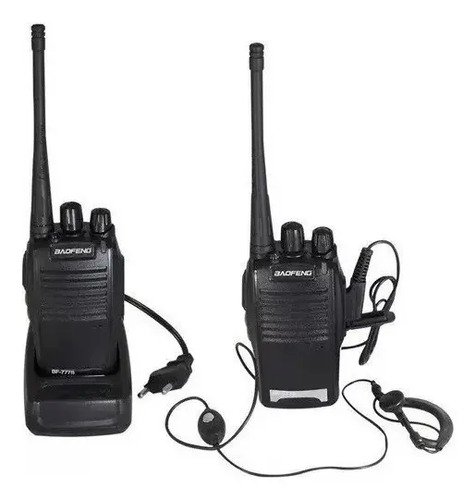 Kit 4 Radios Baofeng Comunicador Frequencia Profissional 16 Canais Cor Preto BF-777S