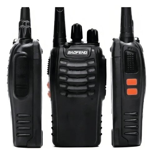 Kit 4 Radios Baofeng Comunicador Frequencia Profissional 16 Canais Cor Preto BF-777S