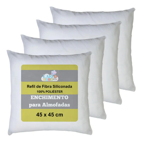Kit 4 refis de almofada laribaby super macio para enchimento