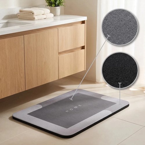 Kit 4 Tapetes Mágicos Super Soft Antiderrapante Alta Absorção em Microfibra para Banheiro Lavabo Lavanderia Macio Secagem Rápida Hipoalergênico
