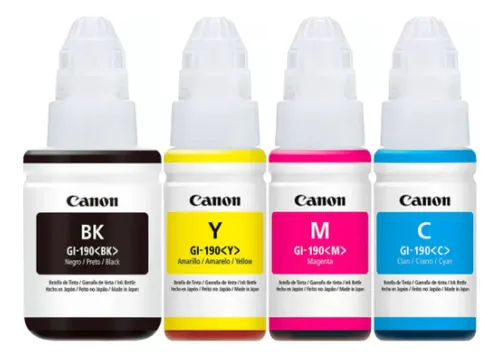 Kit 4 tintas canon gl190 g3100 g2100 g3102 gl 190 original