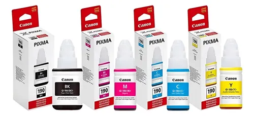 Kit 4 Tintas Canon Gl190 G3100 G2100 G3102 Gl-190 Original