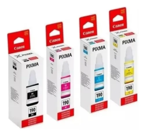 Kit 4 Tintas Canon Gl190 G3100 G2100 G3102 Gl-190 Original