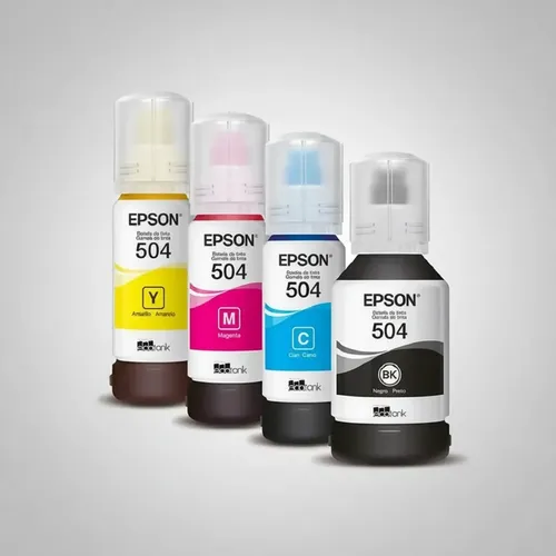 Kit 4 tintas t504 modelo l4150 l4160 l4260 l6270 l14150