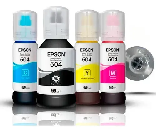Kit 4 tintas t504 original l4150 l4160 l4260 l6270 l14150 1