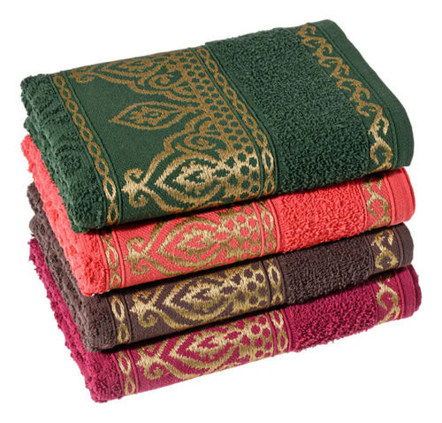 Kit 4 toalha rosto algodao 330gm2 luxo laune haus cores sort