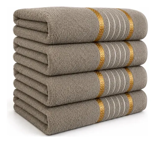 Kit 4 toalhas de banho grande 100 algodao 68x135 promocao