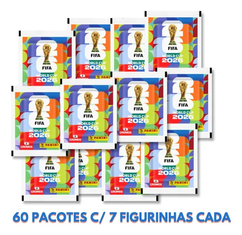 Kit 420 Figurinhas Do Álbum Copa Do Mundo 2026: 60 Pacotes