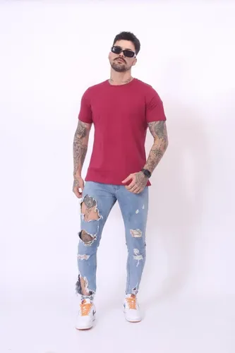 Kit 5 Camiseta Masculina 100% Algodão Basica Treino Esporte