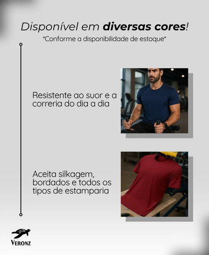 Kit 5 Camisetas Básicas Masculina Dry Fit Lisa Tradicional
