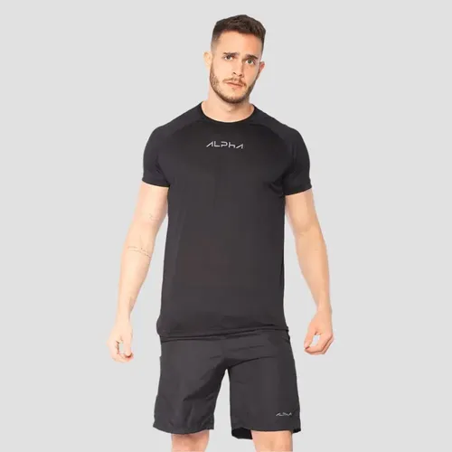 Kit 5 Camisetas Dry All Black Alpha