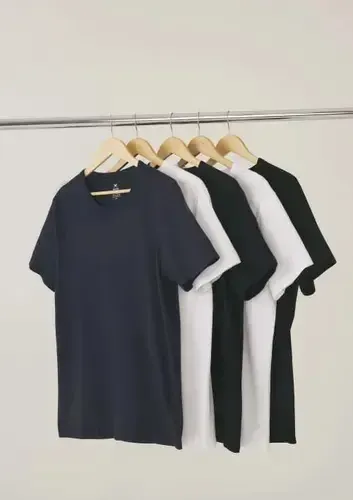 Kit 5 camisetas hering masculina basica original algodao