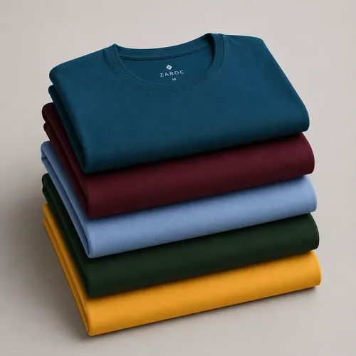 Kit 5 camisetas masculinas slim basicas coloridas premium