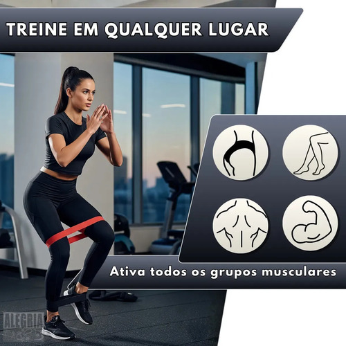 Kit 5 Faixa Elástica Super Mini Band Extensor Elástico Para Treino Resistência Funcional Academia Ginástica Yoga Esporte Banda Extra Forte De Treinamento Thera Pilates Fisioterapia Alegria