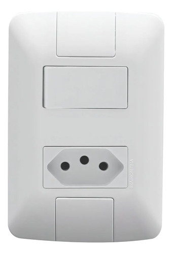 Kit 5 Interruptor Com Tomada Tramontina 10a 250v Branca