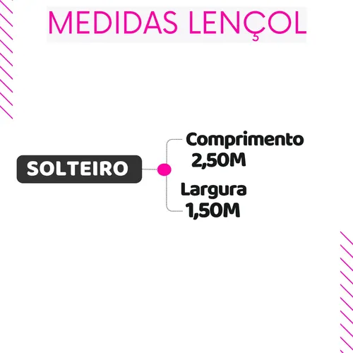 Kit 5 Lençóis Solteiro Sem Elástico 400 Fios Liso