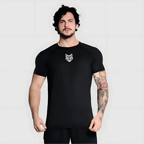 Kit 5 Peças All Black Dry 3 Camisetas E 2 Bermudas Alpha