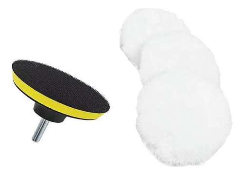 Kit 5 pecas boina polimento la furadeira adaptador m14