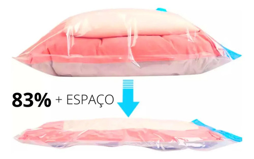Kit 5 Sacos Vácuo 60x80cm Bomba Elétrica Antimofo Roupas