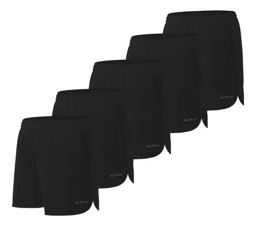 Kit 5 shorts de corrida dry alpha