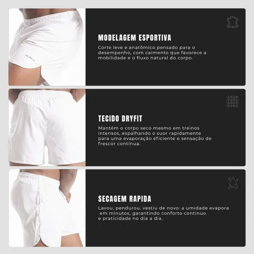 Kit 5 Shorts De Corrida Dry Alpha