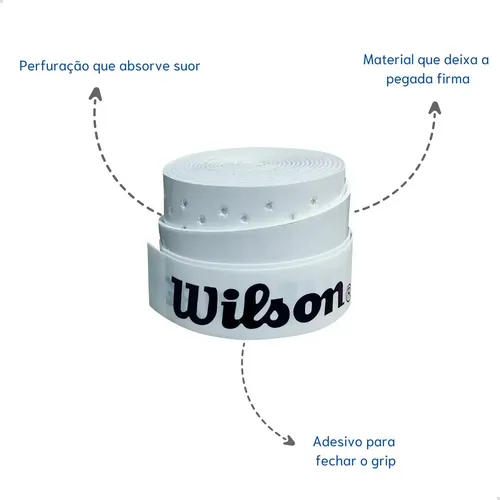Kit 5 Un Overgrip Raquete Beach Furado Wilson - Env Imediato