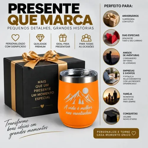 Kit 50 Copos Térmicos Cuia Tampa 360ml Personalizado Logo