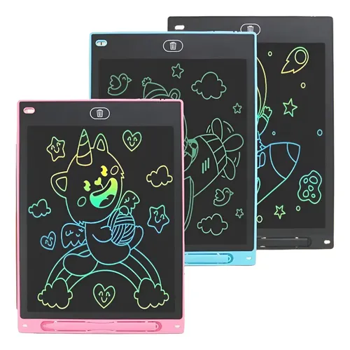 Kit 50 lousas magicas lcd 85 polegadas coloridas infantil